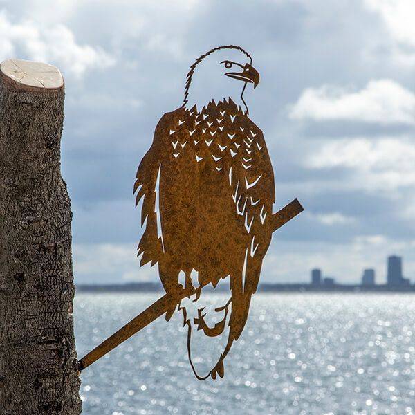 Metalbird - Oiseau sur pique aigle en acier corten Metalbird - Image 4