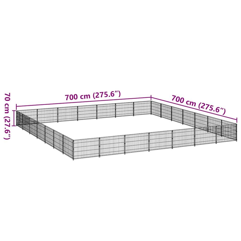 Vidaxl - Chenil Argenté 49 m² Acier vidaXL 3082183 - Imagen 3