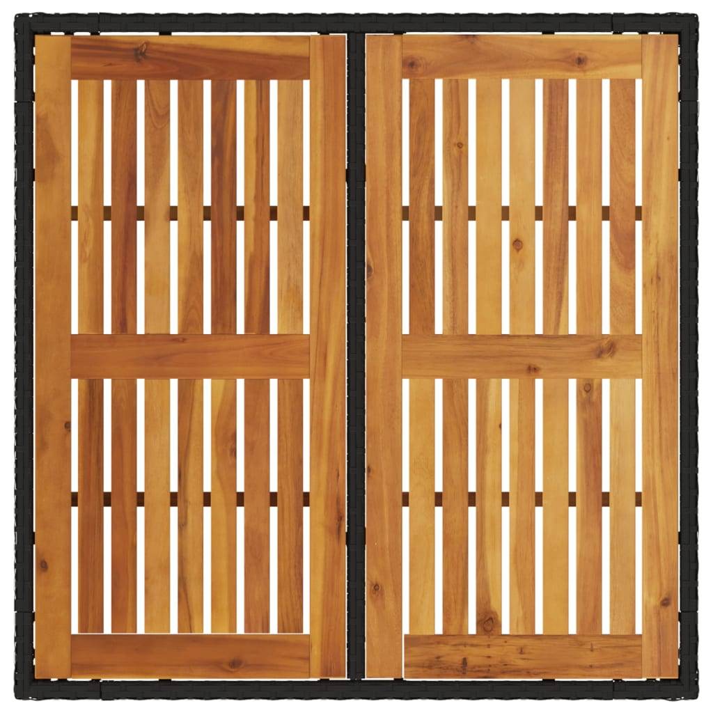 PANGIVO - Table de jardin résine tressée bois acacia noir 90 x 90 x 75 cm - PANGIVO - Image 7