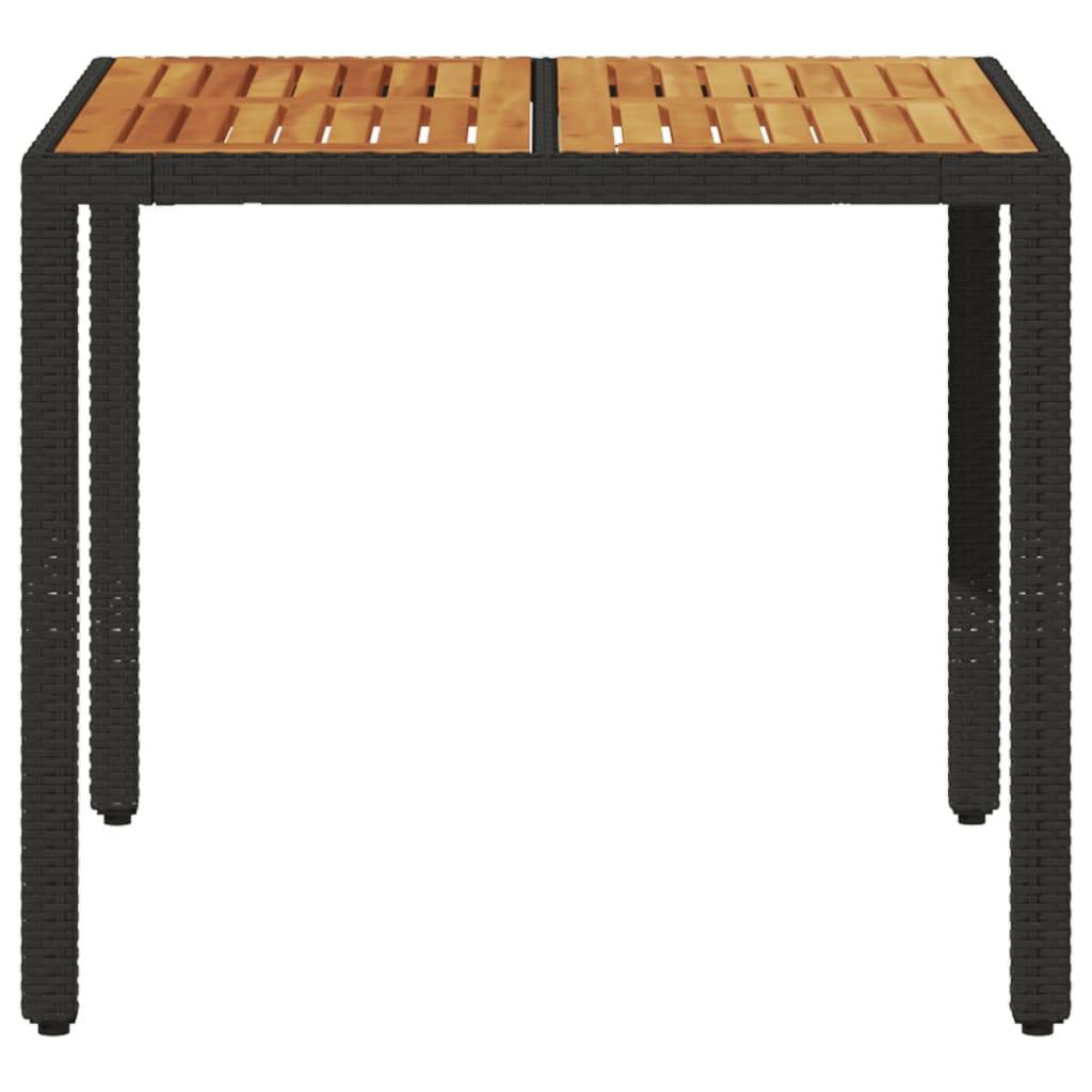PANGIVO - Table de jardin résine tressée bois acacia noir 90 x 90 x 75 cm - PANGIVO - Image 4