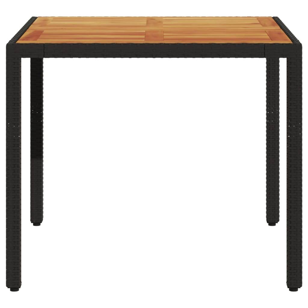 PANGIVO - Table de jardin résine tressée bois acacia noir 90 x 90 x 75 cm - PANGIVO - Image 5