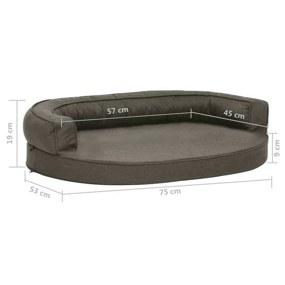 Panier Chien Ergonomique Tissu Aspect Lin Antidérapant Gris Foncé 75cm – ComfortXL Pet Living - Image 7