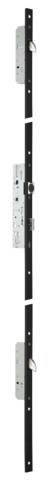 Serrure 3 points TF3 à relevage 36mm STREMLER Axe 21 U24x6mm inox - pêne 1/2 tour perroquet - 6570.36.C