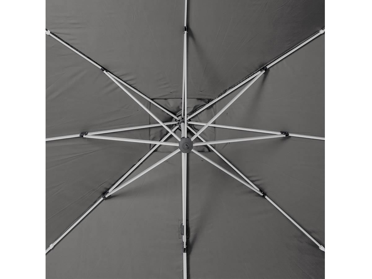 Hesperide - Parasol déporté carré ardoise Equador - 3 x 3 m - Hespéride - Imagen 3