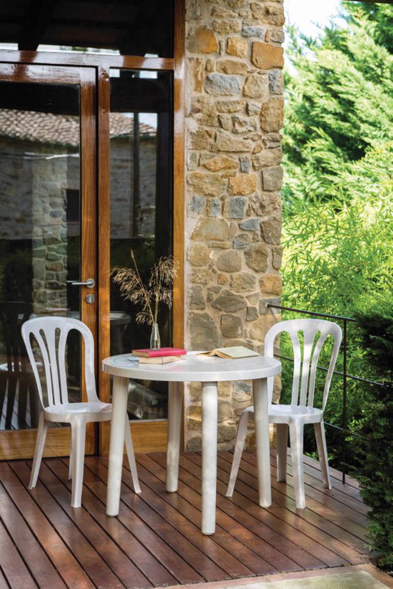 Table ronde recyclée extérieur Ø86 gris volcanique OLOT garbar - Image 3