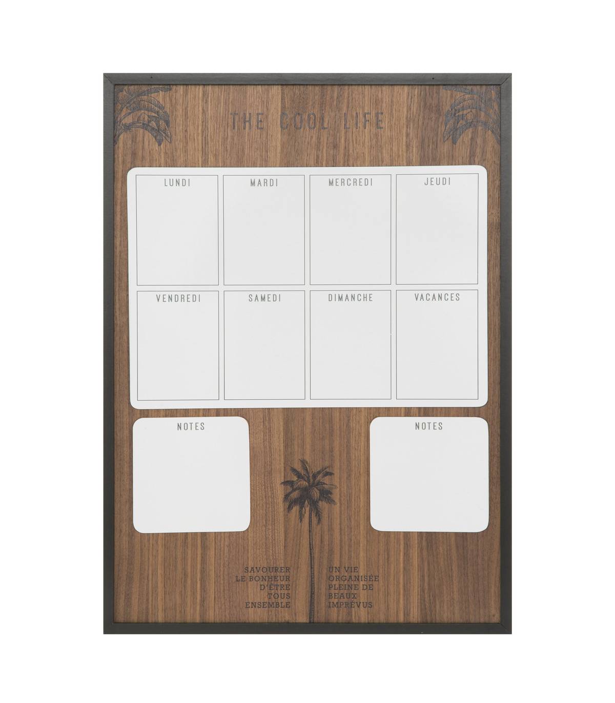 Tableau Mémo Semainier en bois style rétro 54 x 76 cm - Imagen 1