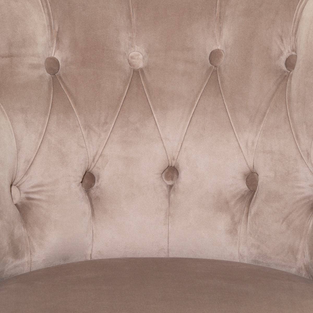 Atmosphera - Fauteuil "Sixtine" velours gris taupe - Atmosphera Créateur d'intérieur - Image 2