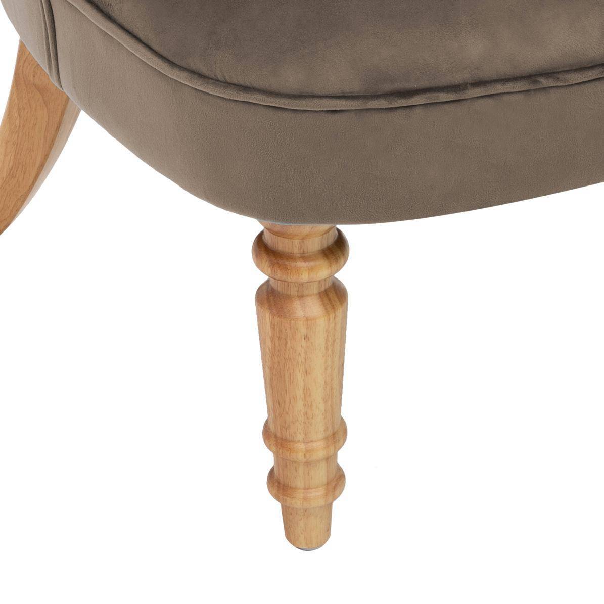 Atmosphera - Fauteuil "Sixtine" velours gris taupe - Atmosphera Créateur d'intérieur - Image 4
