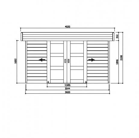 Abri de jardin STOCKHOLM en bois 8,36 m², Plancher Oui - Imagen 4