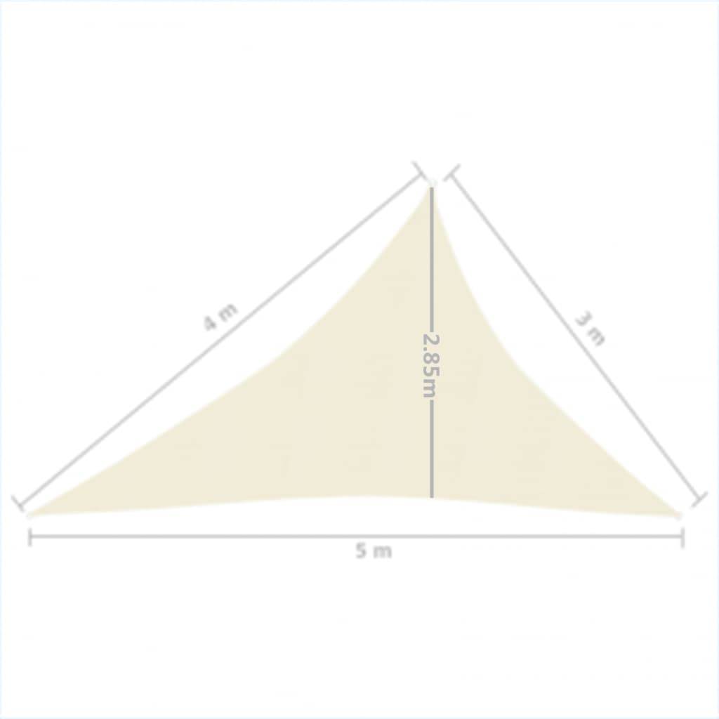 Helloshop26 - Voile d'ombrage 160 g/m² 3 x 4 x 5 m crème PEHD - Imagen 3