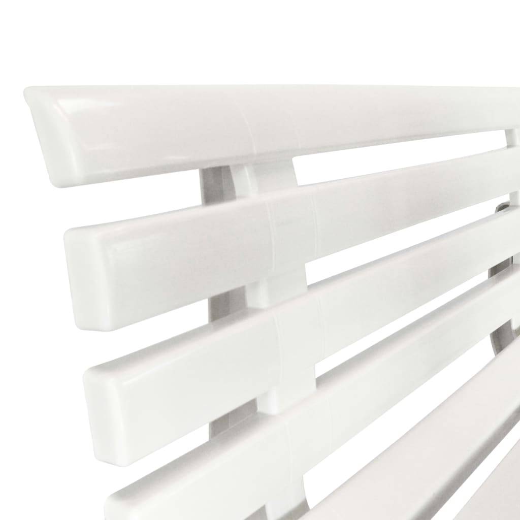 Vidaxl - Banc de jardin 145,5 cm Plastique Blanc vidaXL 43583 - Imagen 6