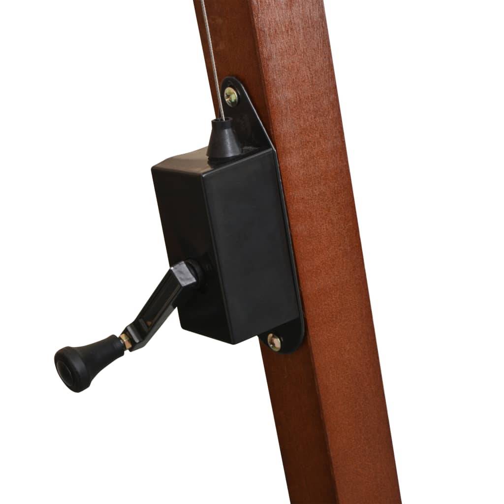 Helloshop26 - Parasol suspendu avec mât 3 x 3m bois de sapin massif orange - Imagen 6