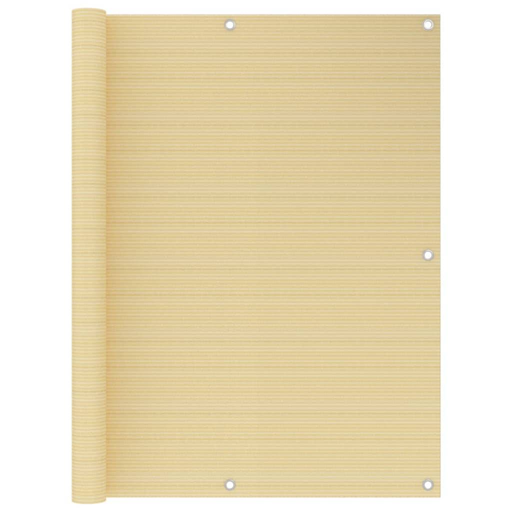 Helloshop26 - Écran de balcon brise pare vue protection confidentialité 120 x 400 cm PEHD beige - Imagen 1