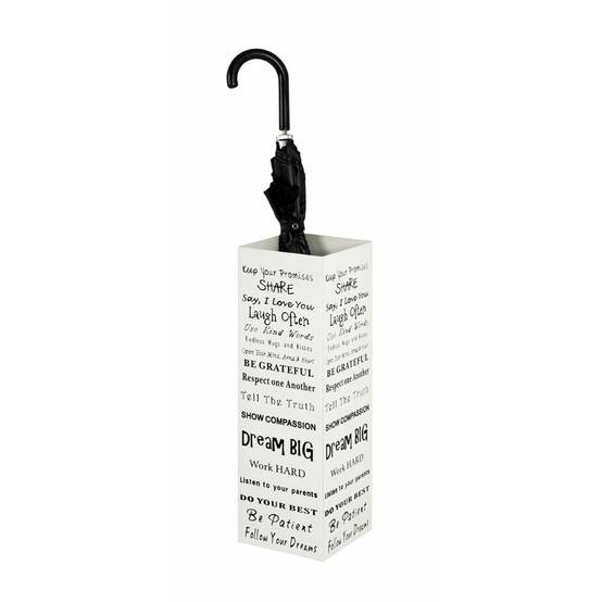 Porte-Parapluie Design "Lettrage" 48cm Blanc