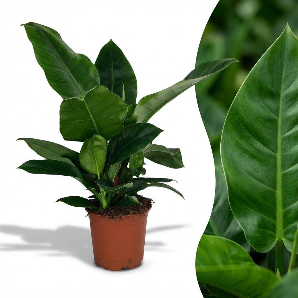 Philodendron - Philodendron Imperial Green - Pot de 19cm - Hauteur 65cm - Sans cache-pot - Plantes d'intérieur - Image 2