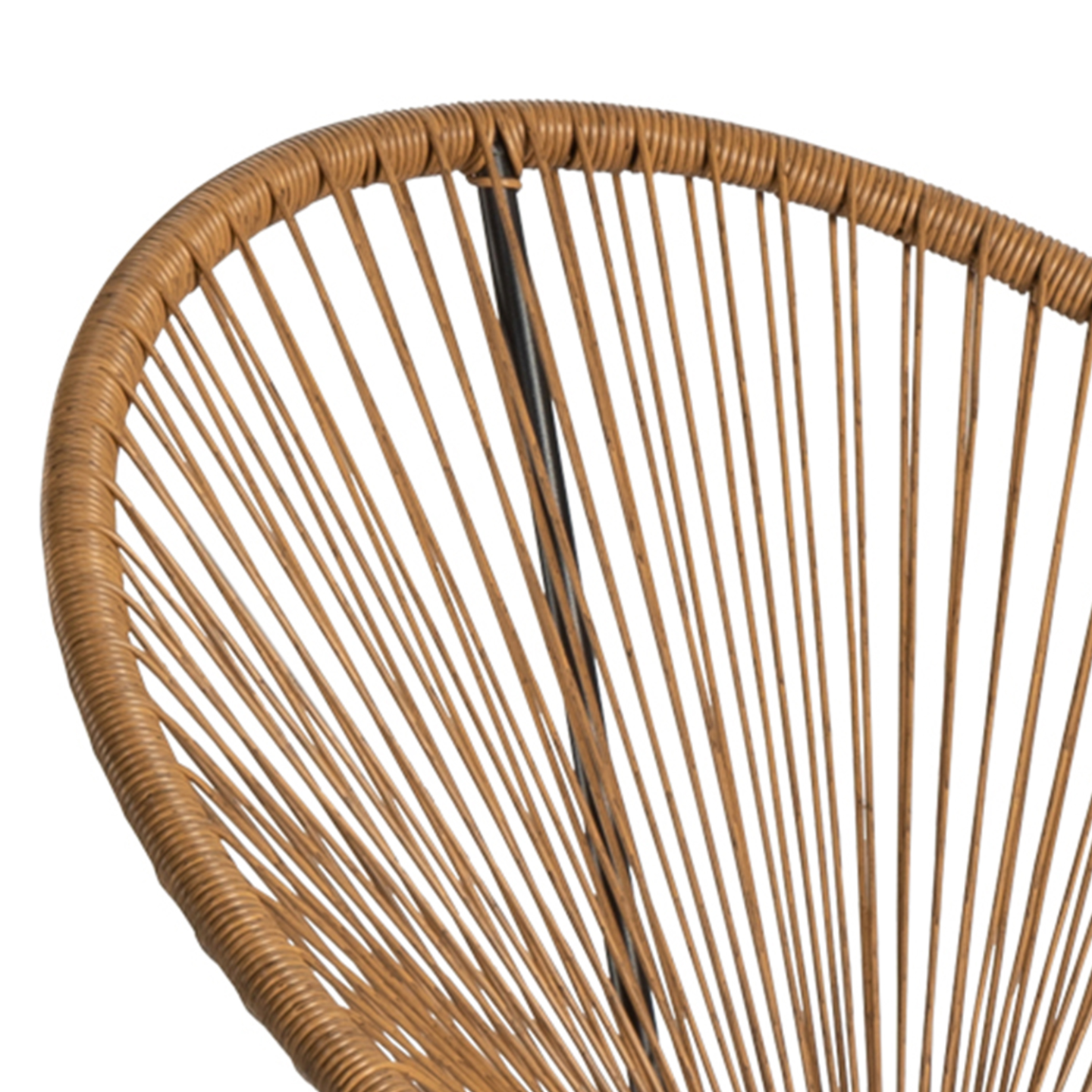Salon de jardin IZMIR table et 2 fauteuils oeuf cordage effet rotin - Image 4