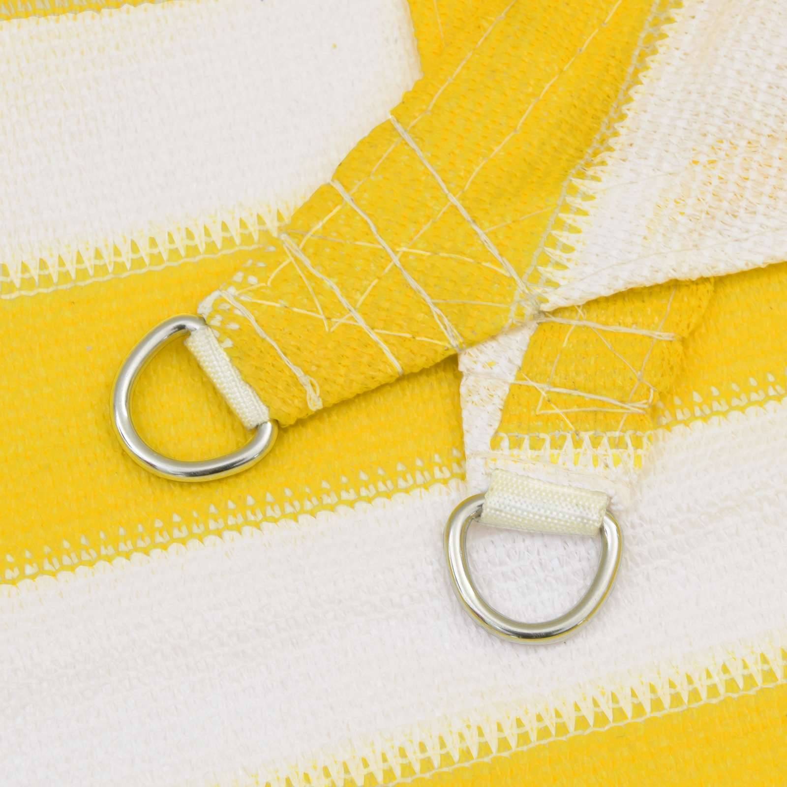 Voile d'ombrage HDPE jaune et blanc 500 x 700 cm - PANGIVO - Image 2