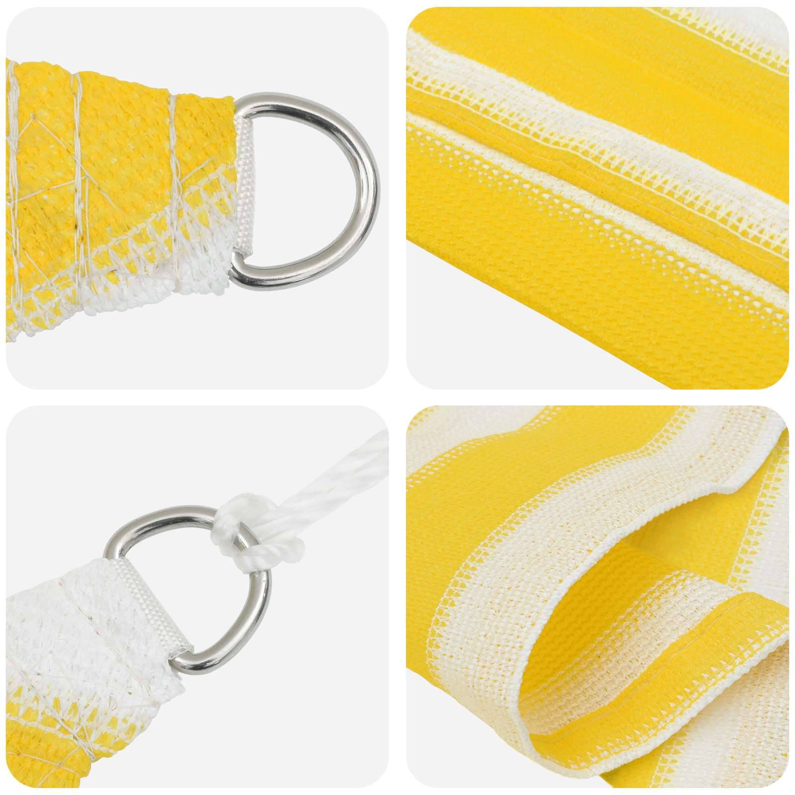 Voile d'ombrage HDPE jaune et blanc 500 x 700 cm - PANGIVO - Image 1