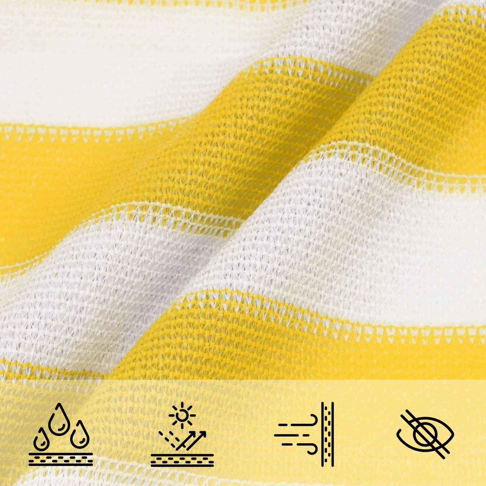 Voile d'ombrage HDPE jaune et blanc 500 x 700 cm - PANGIVO - Image 3