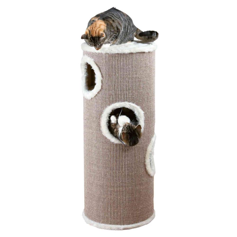Trixie - Trixie - arbre à chat tour Edoardo ø 40 cm x hauteur 100 cm couleur taupe. - Imagen 1
