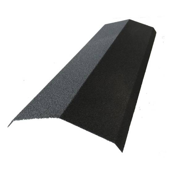 Faîtière 920 mm pour panneau tuile facile en acier galvanisé aspect granulé minéral - Coloris - Gris anthracite mat, Longueur - 920 mm - Image 1