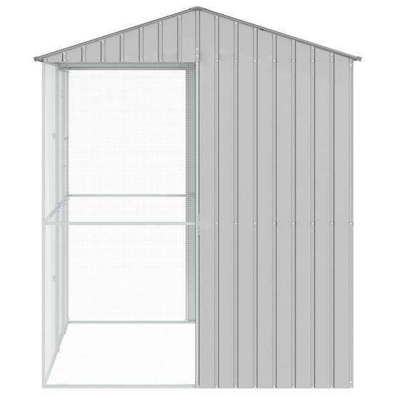 Volière Jardin Carrée Acier Galvanisé 215x210cm Gris - ComfortXL Outdoor Living - Image 5