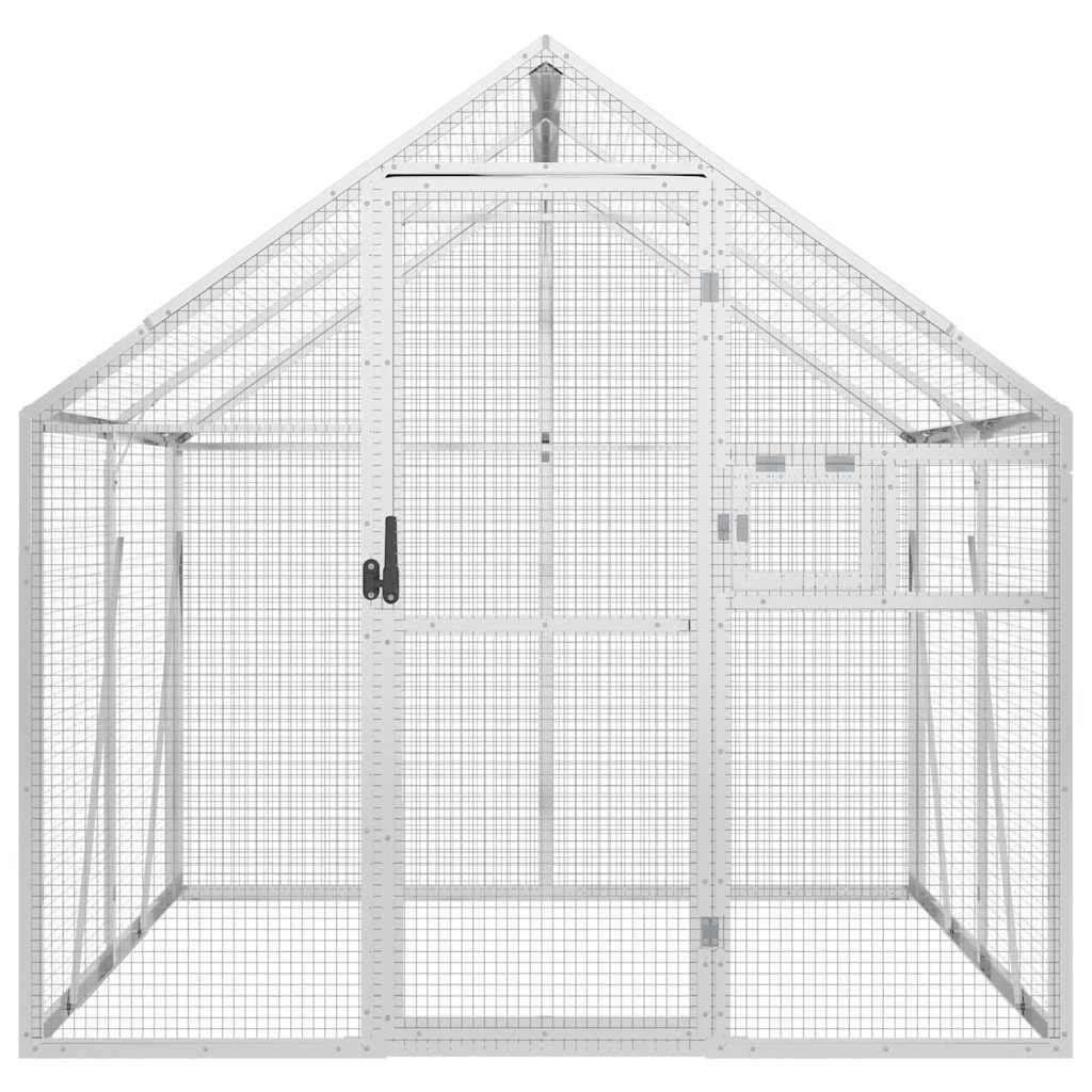 Volière Alu Modulable Légère Habitat Jardin Argent 179x200x185cm - ComfortXL Outdoor Living - Image 3