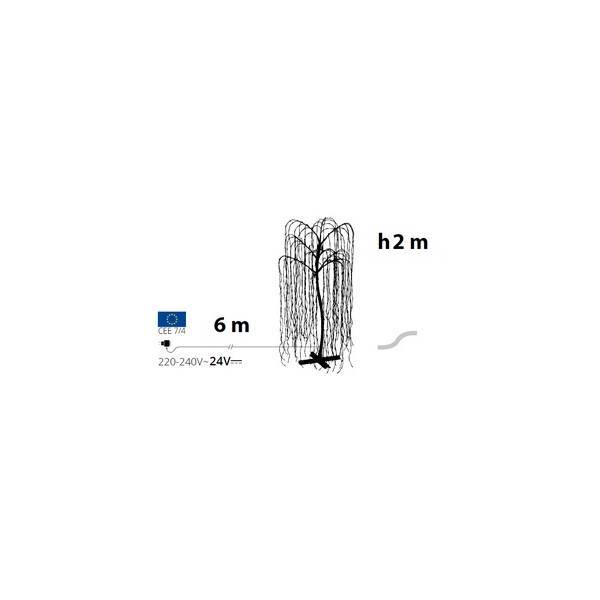 Lotti - Arbre lumineux saule pleureur 2M 1024 LED blanc chaud branche tombante Lotti - Imagen 4