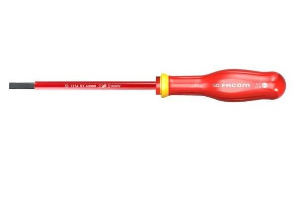 Tournevis Protwist® isolé 1000V pour vis à fente 3x75mm longueur totale 178mm - FACOM - AT3X75VE - Image 1