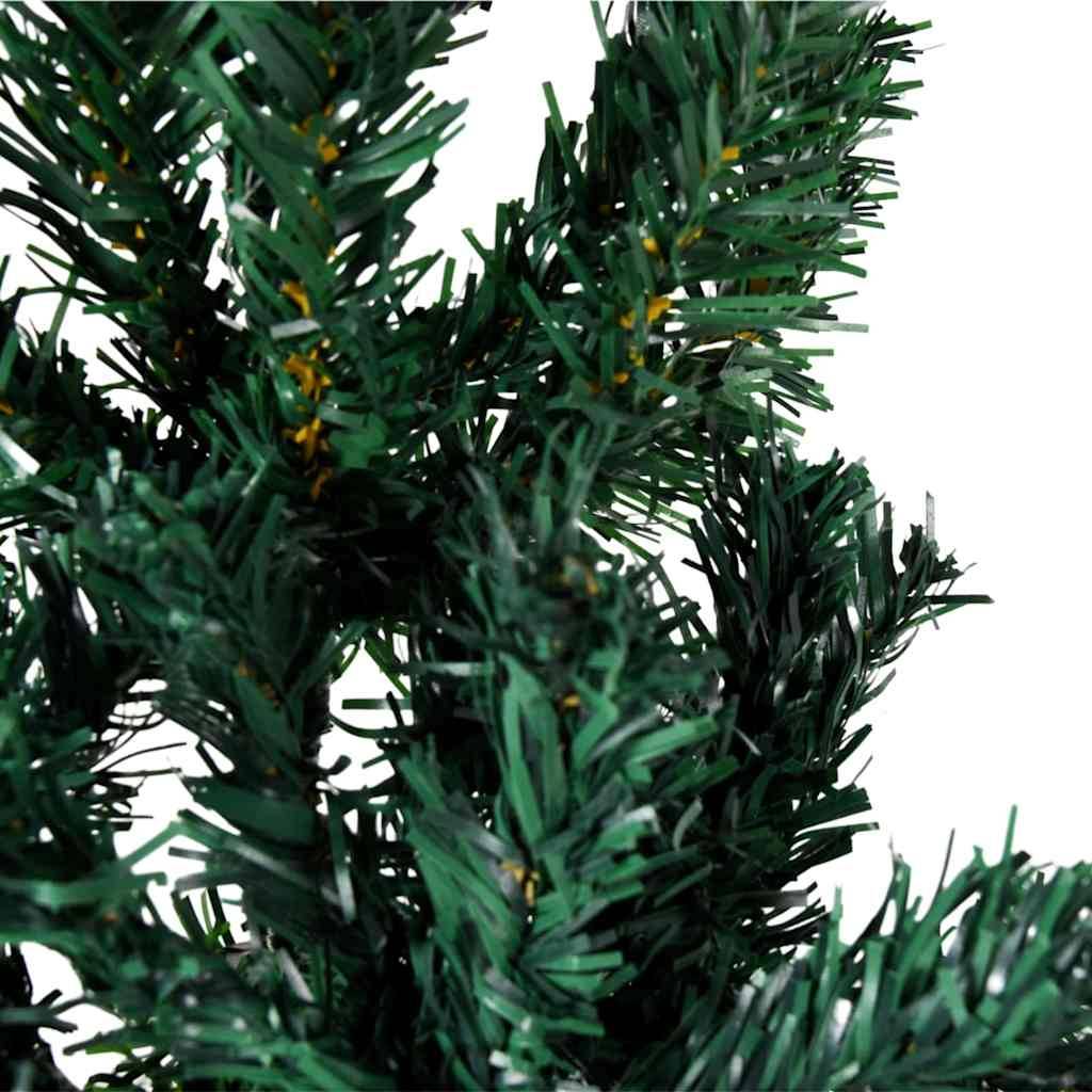 Demi Sapin de Noël | Arbre de Noël artificiel mince avec support Vert 120 cm Maison Chic - Image 6