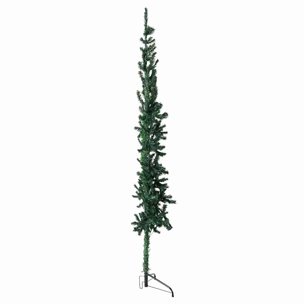 Demi Sapin de Noël | Arbre de Noël artificiel mince avec support Vert 120 cm Maison Chic - Image 5