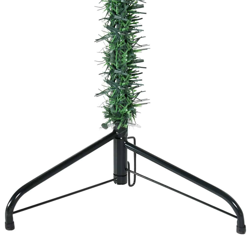 Demi Sapin de Noël | Arbre de Noël artificiel mince avec support Vert 120 cm Maison Chic - Image 7