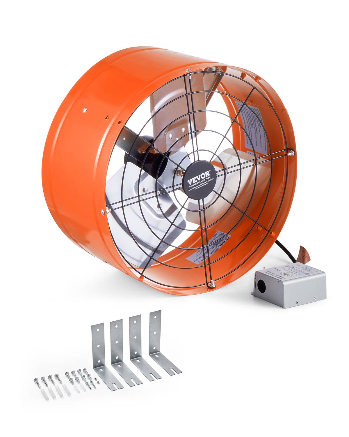 Vevor - VEVOR Ventilateur extraction grenier 380x200mm, 1650 CFM, thermostat, maille, toit.