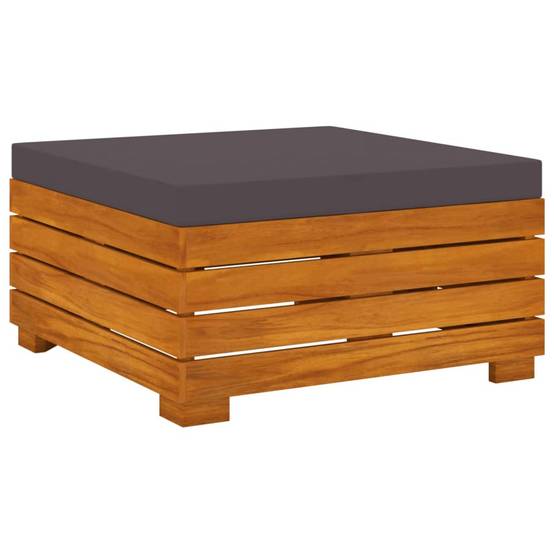 Helloshop26 - Salon de jardin meuble d'extérieur ensemble de mobilier 4 pièces avec coussins bois d'acacia solide - Imagen 4