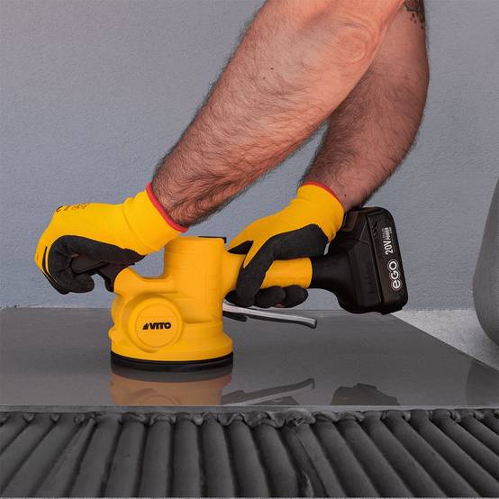 Vito - Ventouse vibrante ⌀130mm Batterie Lithium 20V-2Ah Carrelage Charge 50Kg 6 vitesses + Chargeur VITO - Imagen 3