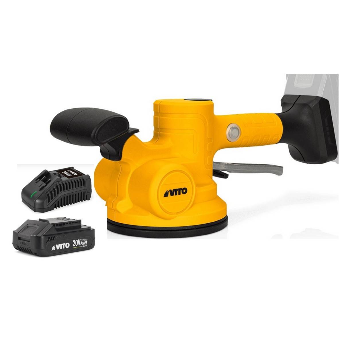 Vito - Ventouse vibrante ⌀130mm Batterie Lithium 20V-2Ah Carrelage Charge 50Kg 6 vitesses + Chargeur VITO - Imagen 1