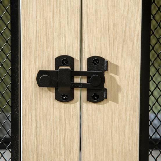 Caisse chien intérieur 2 portes 94 x 60 x 71.5 cm acier particules bois - PANGIVO - Image 8