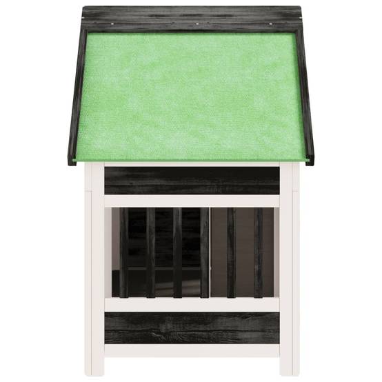 Niche pour chien en bois de pin massif grise avec toit vert étanche – ComfortXL Outdoor Living - Image 5