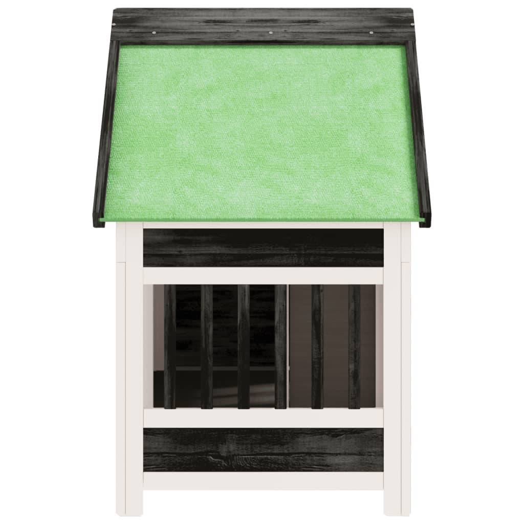 Niche pour chien en bois de pin massif grise avec toit vert étanche – ComfortXL Outdoor Living - Image 5