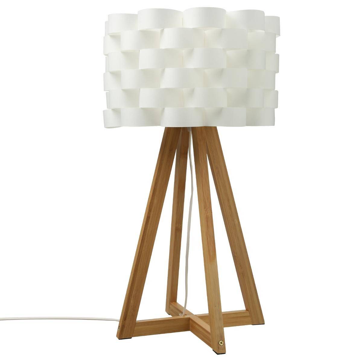 Lampe à Poser Bambou "Moki" 55cm Blanc - Image 1