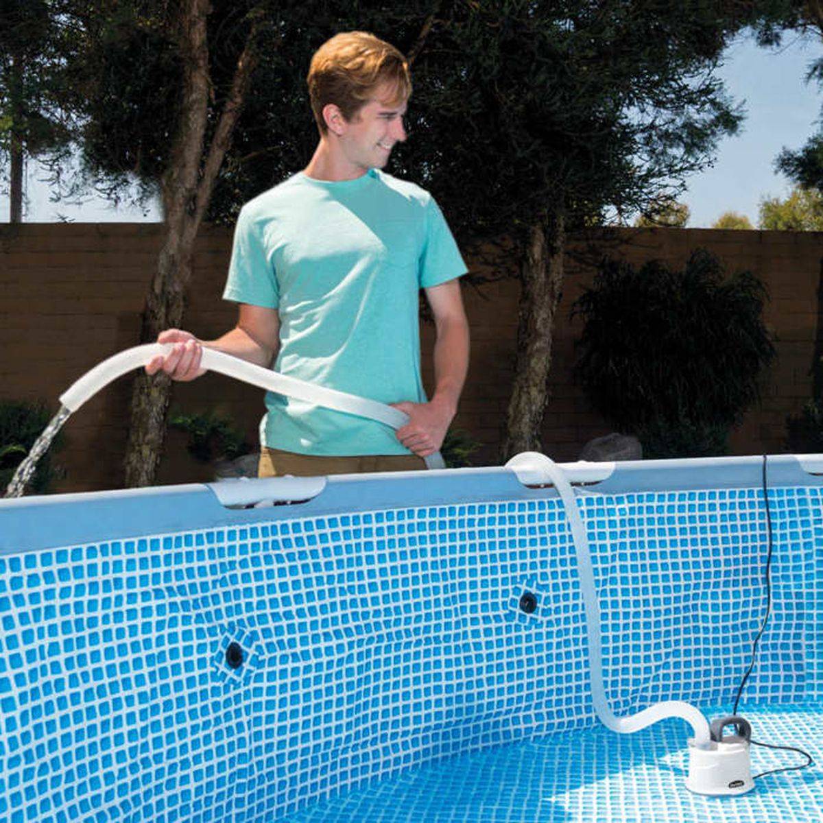 Pompe de vidange pour piscine Intex 99 W, 3 595 L/h, tuyau 5 m, hauteur max 1,22 m, IPX8 - Intex - Image 4