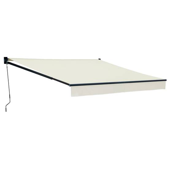 Happy Garden - Store banne SAULE 3,5 × 3m - Toile beige et structure grise - HAPPY GARDEN - Imagen 1