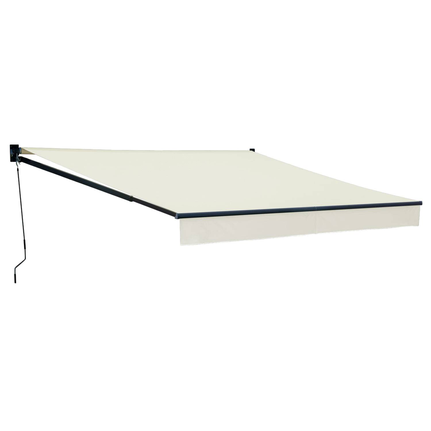 Happy Garden - Store banne SAULE 3,5 × 3m - Toile beige et structure grise - HAPPY GARDEN - Imagen 1