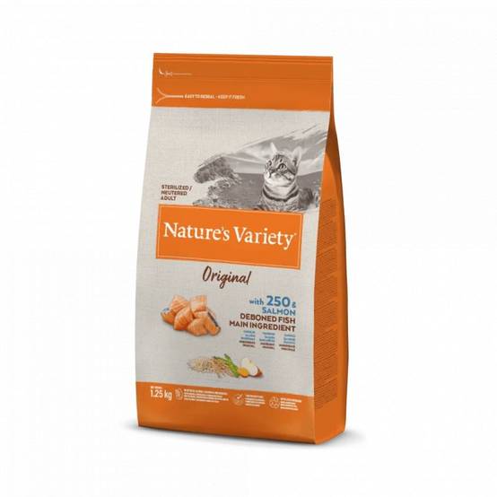 CROQUETTE CHAT - ORIGINAL STERILISE - SAUMON - NATURE'S VARIETY 3 kg - Image 1