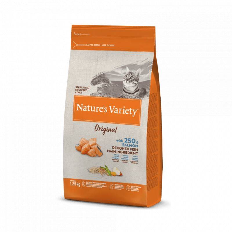 CROQUETTE CHAT - ORIGINAL STERILISE - SAUMON - NATURE'S VARIETY 3 kg - Image 1