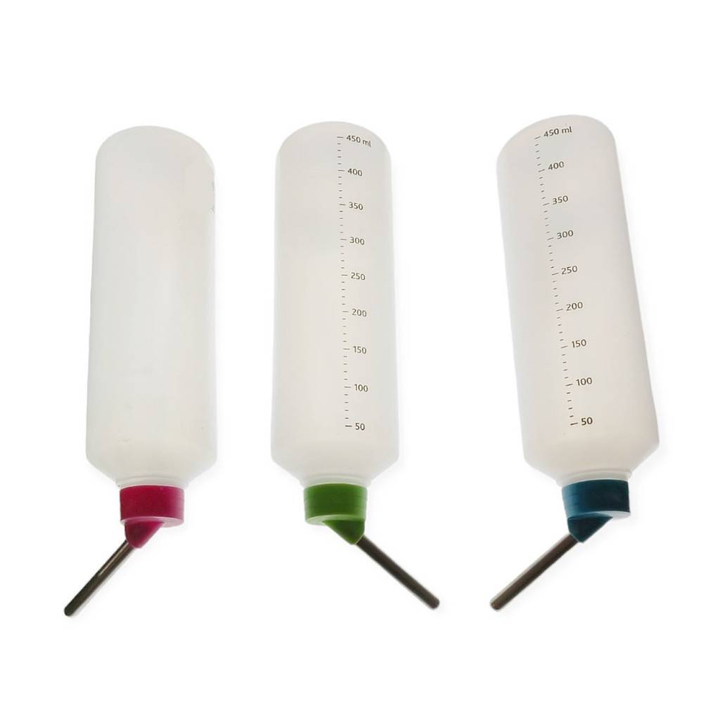 Un lot de deux biberons en plastique 450ml pour chinchillas, lapins couleurs aléatoires. - Imagen 2