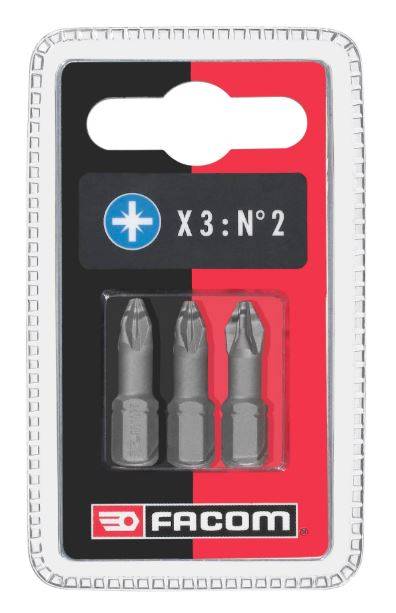 Jeu de 3 embouts high perf' série 1 pour vis Prozidriv® ED10T L 25mm - FACOM - ED103T.J3