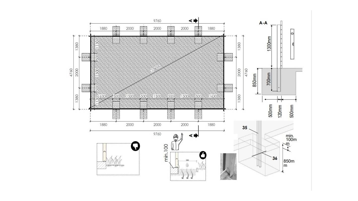 Altanka - Piscine en bois 10,20x5,20 - H.1,44 m - avec filtration et coffre - BAS761OSPI+SZA - Imagen 7