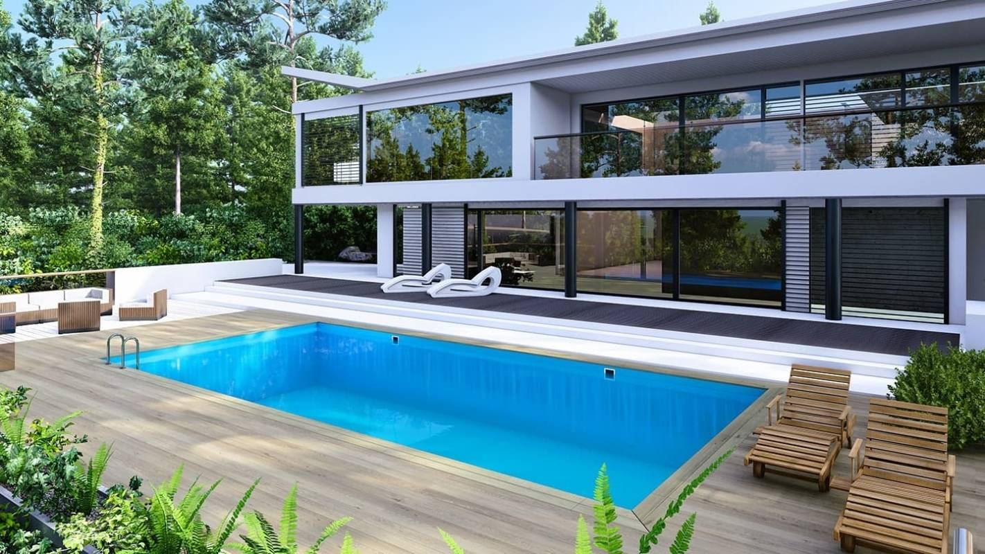 Altanka - Piscine en bois 10,20x5,20 - H.1,44 m - avec filtration et coffre - BAS761OSPI+SZA - Imagen 2