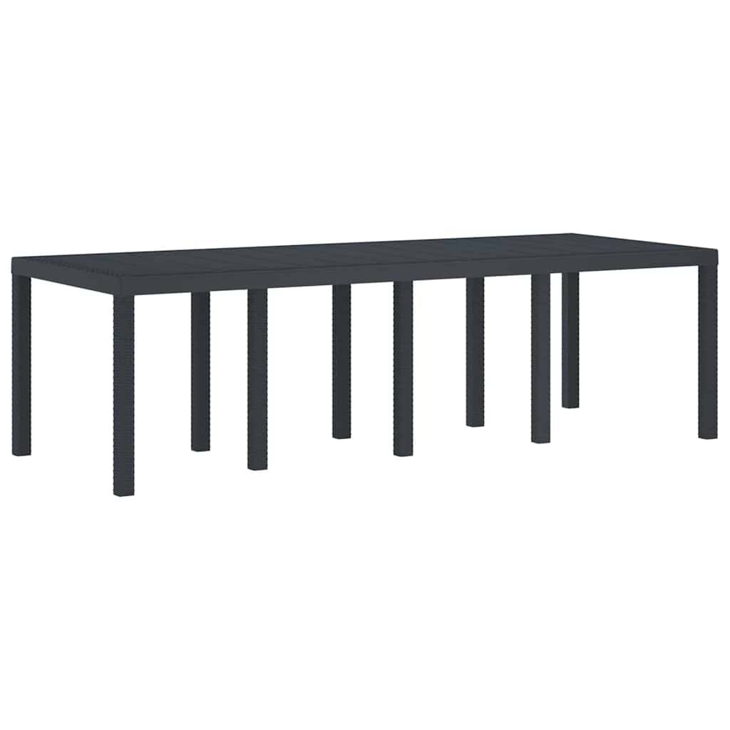 Maison Chic - Table De Jardin - Table Extérieure Anthracite 250 x 100 x 73 cm polyrotin - Image 1